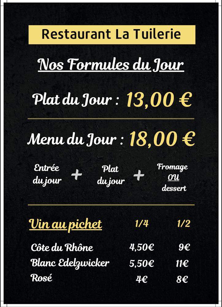 La Tuilerie - Restaurant - Menu Image 2